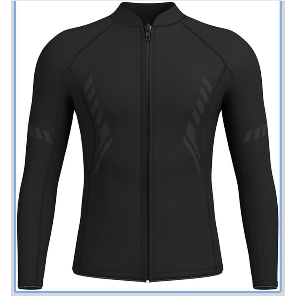 GoldFin Wetsuit Top For Men, 3mm Wetsuit Jacket Long Sleeve Neoprene Size Small